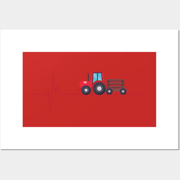 Tractor heartbeat Wall Art by Shadowbyte91